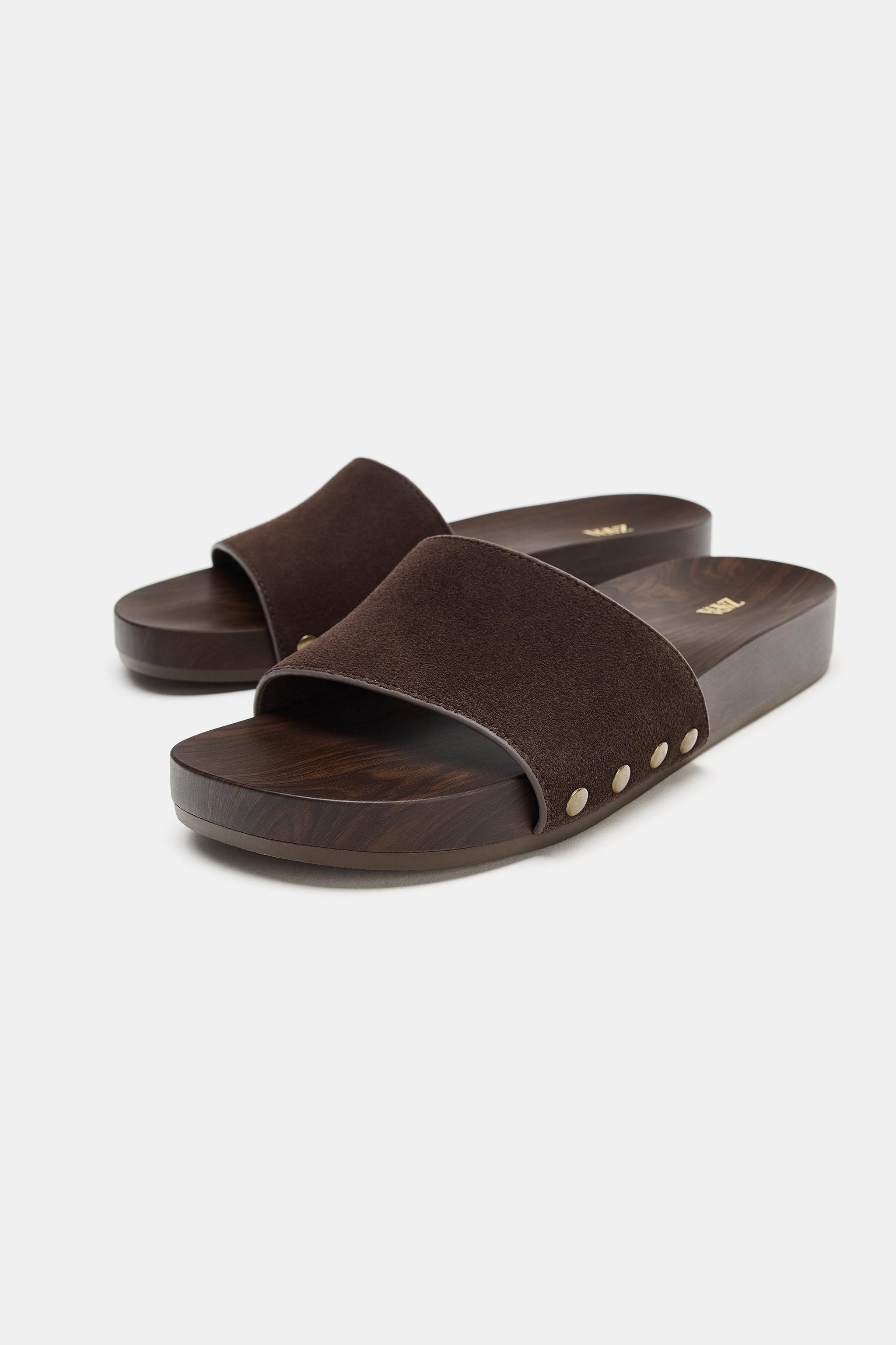 FLAT LEATHER SANDALS